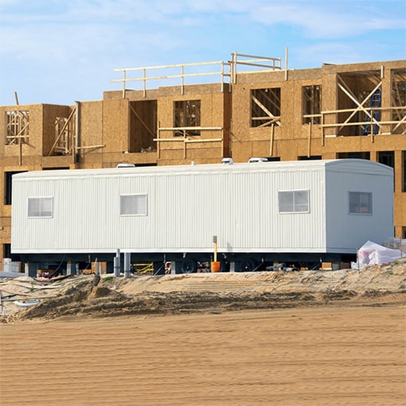 our construction & jobsite shower trailers come equipped with hot water, private stalls, and changing areas